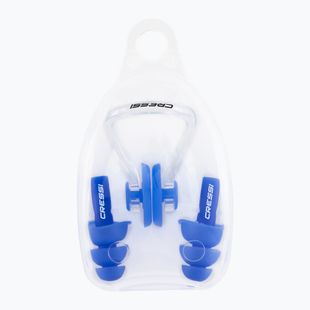 Zestaw zacisk + zatyczki Cressi Aqua Kit Ear Plugs + Nose Clip blue