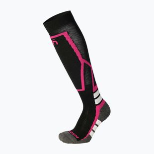 Skarpety narciarskie dziecięce Mico Medium Weight Warm Control Ski nero/fucsia