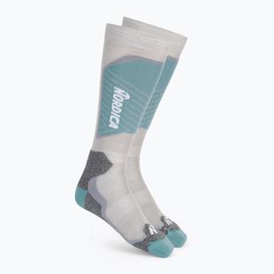 Skarpety narciarskie dziecięce Nordica Tech Junior grey/lichen blue/cool grey