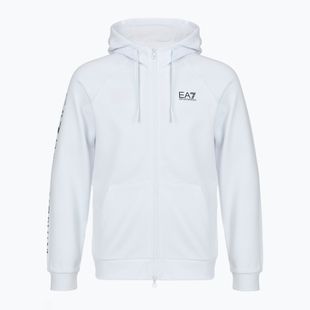 Bluza męska Emporio Armani EA7 Train Logo Series Extended Logo Hoodie Fz white/black