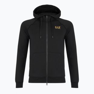 Bluza męska Emporio Armani EA7 Train Logo Series Extended Logo Hoodie Fz black/gold