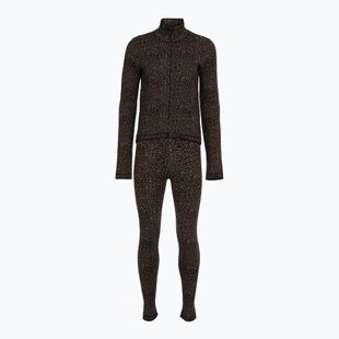 Komplet bielizny termoaktywnej damskiej EA7 Emporio Armani Ski Jacquard Knitted fancy brown animalier