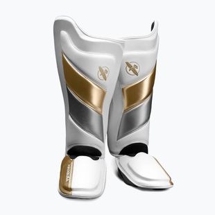 Ochraniacze piszczeli i stóp Hayabusa T3 Striking Shin Guards white/gold