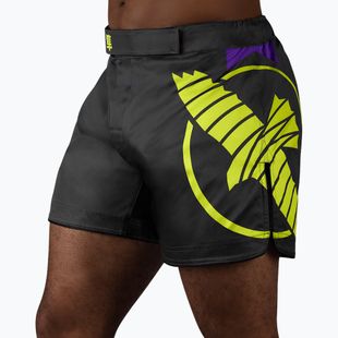 Spodenki treningowe męskie Hayabusa Icon Mid-Thigh MMA black/neon