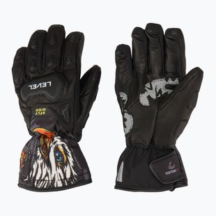 Rękawice narciarskie dziecięce Level Sq JR CF pk black