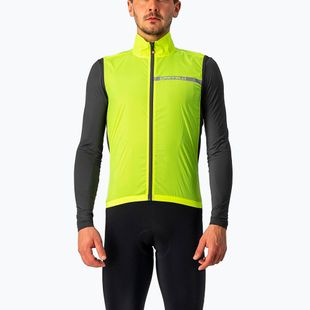 Kamizelka rowerowa męska Castelli Squadra Stretch electric lime/dark gray