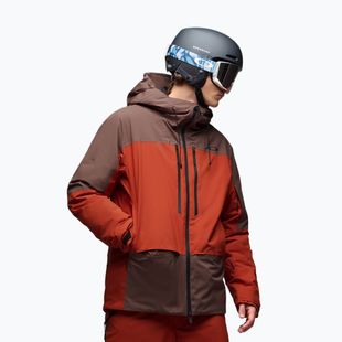 Kurtka narciarska męska Oakley Canopy Pro Insulated dark umber/flame red