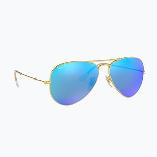 Okulary przeciwsłoneczne Ray-Ban Aviator Classic matt gold/blue polarized