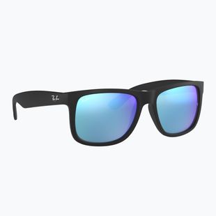 Okulary przeciwsłoneczne Ray-Ban Justin Classic matt black gum/blue mirror