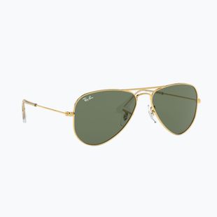 Okulary przeciwsłoneczne dziecięce Ray-Ban Aviator arista gold/dark green