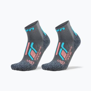 Skarpety damskie UYN Trekking Approach Low Cut 2 pack grey/turquoise