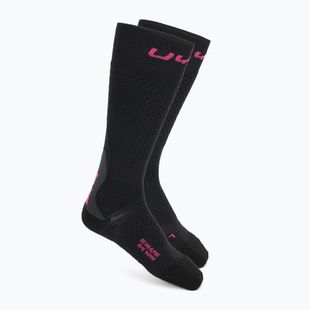Skarpety narciarskie damskie UYN Ski One Alpine Merino black/pink