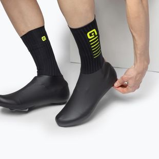 Ochraniacze na buty rowerowe Alé Whizzy Winter black/fluo yellow