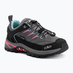 Buty trekkingowe dziecięce CMP Rigel 2.0 Low Waterproof grey/acquarius/pink fluo