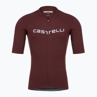 Koszulka rowerowa męska Castelli Prologo Lite deep bordeaux/ silver gray