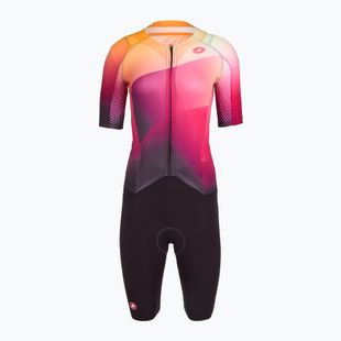 Kombinezon rowerowy damski Castelli Free Sanremo 3 SS W dark night shade/vivid orange-bright rose