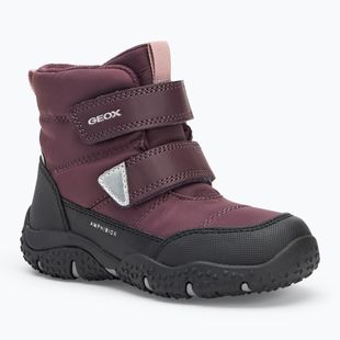 Śniegowce dziecięce Geox Baltic ABX dark burgundy/black