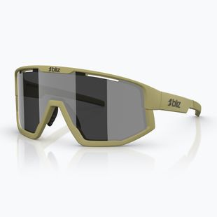Okulary przeciwsłoneczne Bliz Fusion matte amber green/smoke silver mirror