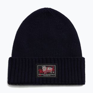 Czapka zimowa męska Woolrich Legacy Patch Beanie melton blue