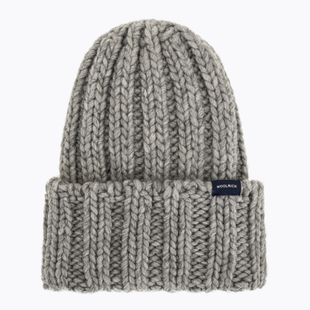 Czapka zimowa damska Woolrich Chunky Beanie light grey melange