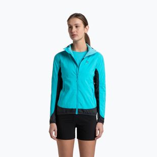 Kurtka przeciwwiatrowa damska Montura Rise Octa Hooded turquoise/antracite