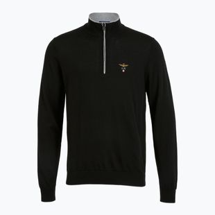 Sweter męski Aeronautica Militare 1/2 Zip jet black