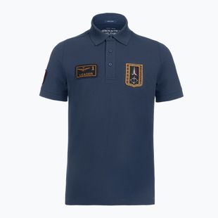 Koszulka męska Aeronautica Militare PO1927UP00191 Polo titan avio