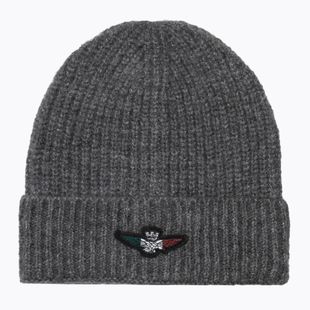 Czapka zimowa męska Czapka Aeronautica Militare 262CU0034UL00451 grigio scuro melange