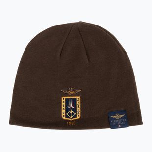 Czapka zimowa męska Czapka Aeronautica Militare 262CU0092UL00450 chestnut brown
