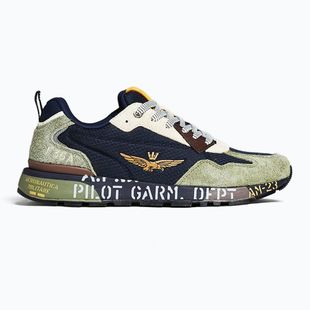 Buty męskie Buty Aeronautica Militare 262SC0276UCT03546 Furry verde/blu