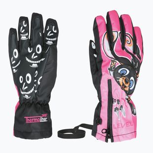 Rękawice narciarskie dziecięce Level Lucky hot pink