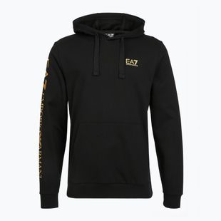 Bluza męska Emporio Armani EA7 Train Logo Series Extended Logo Hoodie black/gold