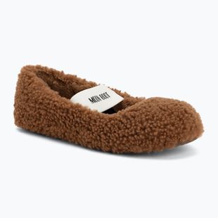 Baleriny damskie Moon Boot Shearling Ballerina cognac