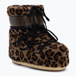 Śniegowce damskie Moon Boot Icon Low Fleece Leopard cognac/cocoa