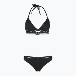Strój kapielowy dwuczęściowy damski EA7 Emporio Armani Logo Tape Bikini Triangle black