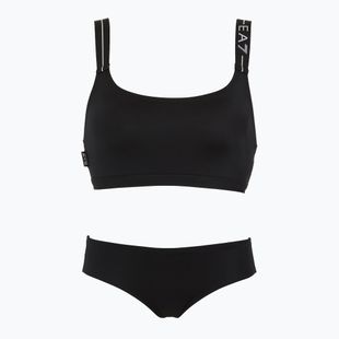Strój kapielowy dwuczęściowy damski EA7 Emporio Armani Logo Tape Bikini Top black