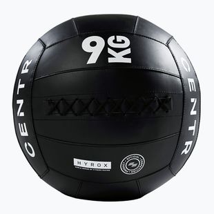 Piłka lekarska CENTR Competition Wall Ball Centr x Hyrox 9 kg black