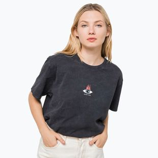 Koszulka damska Kaotiko Washed Moon Sphynx black