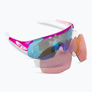 Okulary przeciwsłoneczne Tifosi Sledge Lite crystal pink/clarion blue/ac red/clear