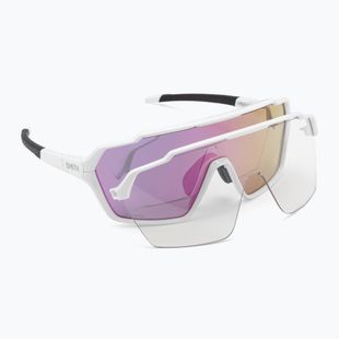 Okulary przeciwsłoneczne Smith Shift MAG white/chromapop violet mirror/clear