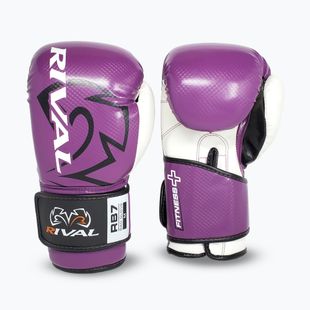 Rękawice bokserskie Rival RB7 Fitness Plus Bag purple/white