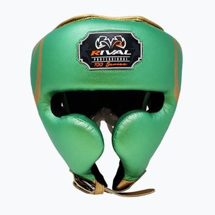 Kask bokserski Rival RHG100 Professional Headgear green/gold