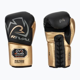 Rękawice bokserskie Rival RS100 Professional black/gold
