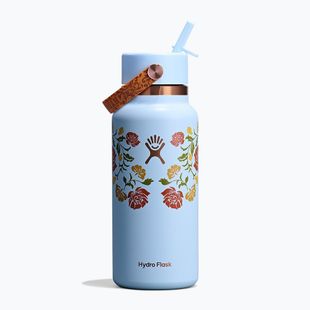 Butelka termiczna Hydro Flask Wide Mouth with Flex Straw Cap 946 ml western light blue