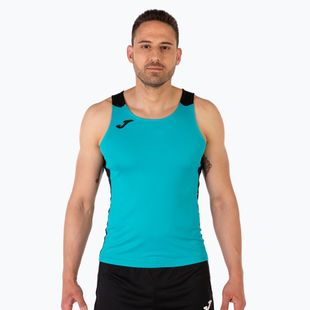 Koszulka do biegania męska Joma Record II Tank Top turquoise/black