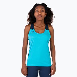 Koszulka do biegania damska Joma Record II Tank Top fluor turquoise/navy
