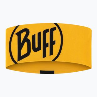 Opaska na głowę BUFF CoolNet UV Wide logo yellow