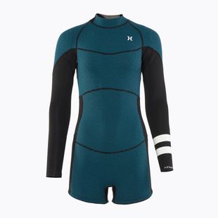 Pianka do pływania damska Hurley Advant Shorty Texture 2/2 mm Springsuit black/skyblue