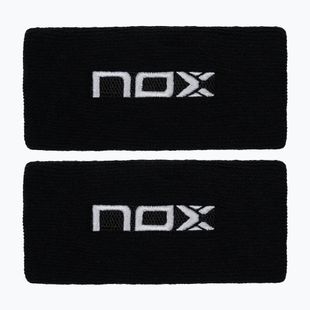 Frotki na nadgarstek NOX Wristband with Logo 2 szt. black/white