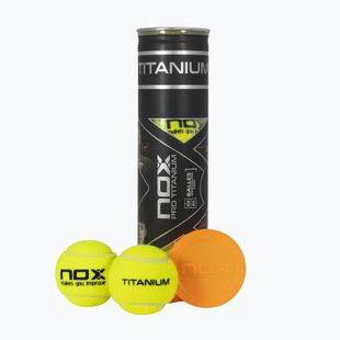 Piłki do padla NOX Pro Titanium 4 szt. yellow